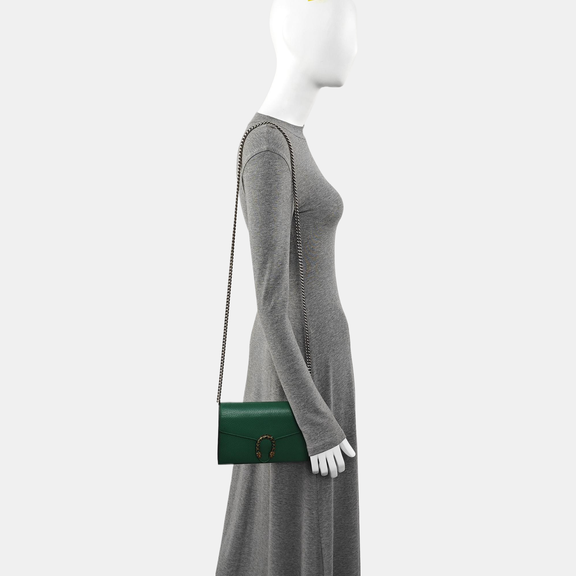 Authenticated pre-owned  Dionysus Mini Calfskin Green - Shoulder Bag at Looply