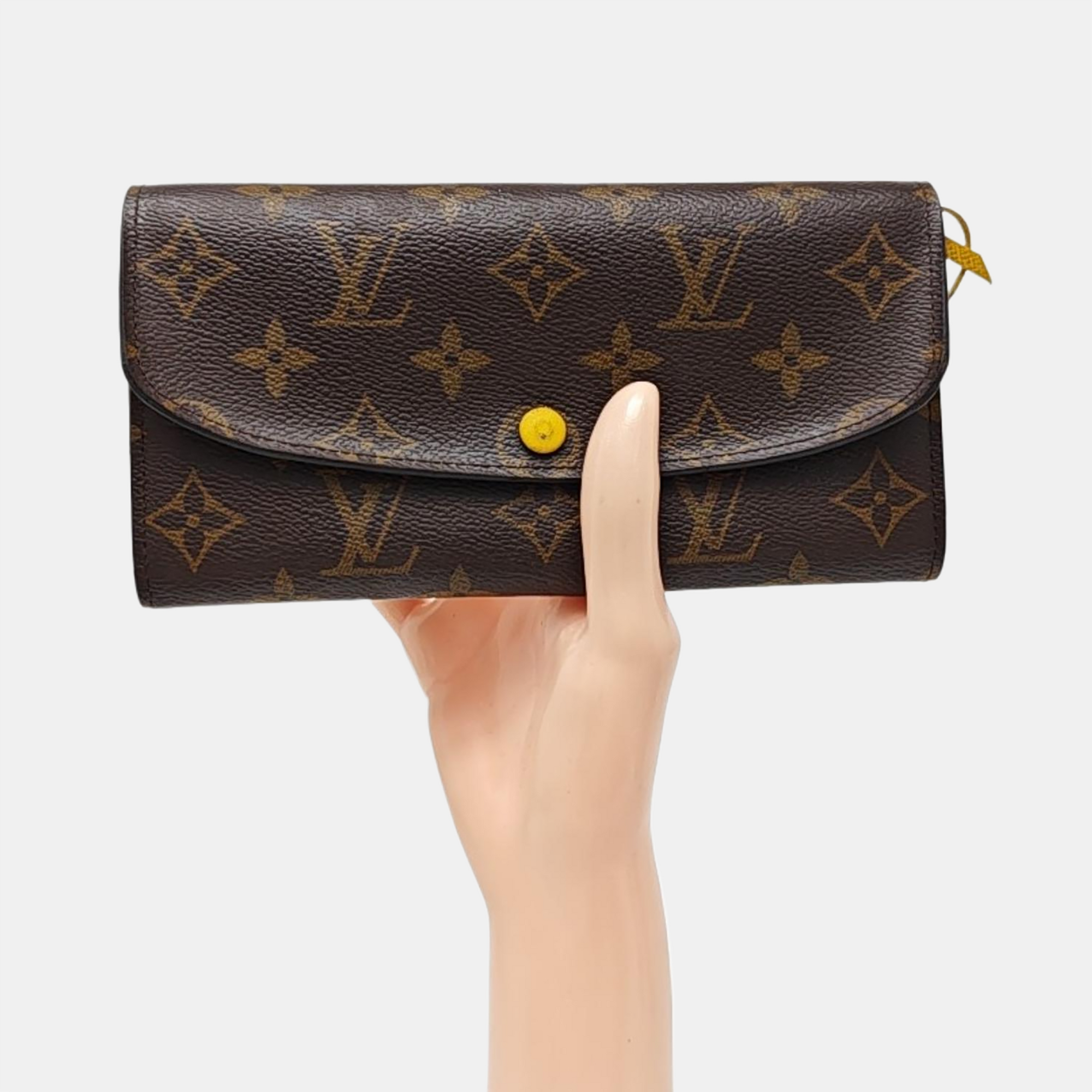 EMILIE Monogram Coated Canvas Brown Wallet