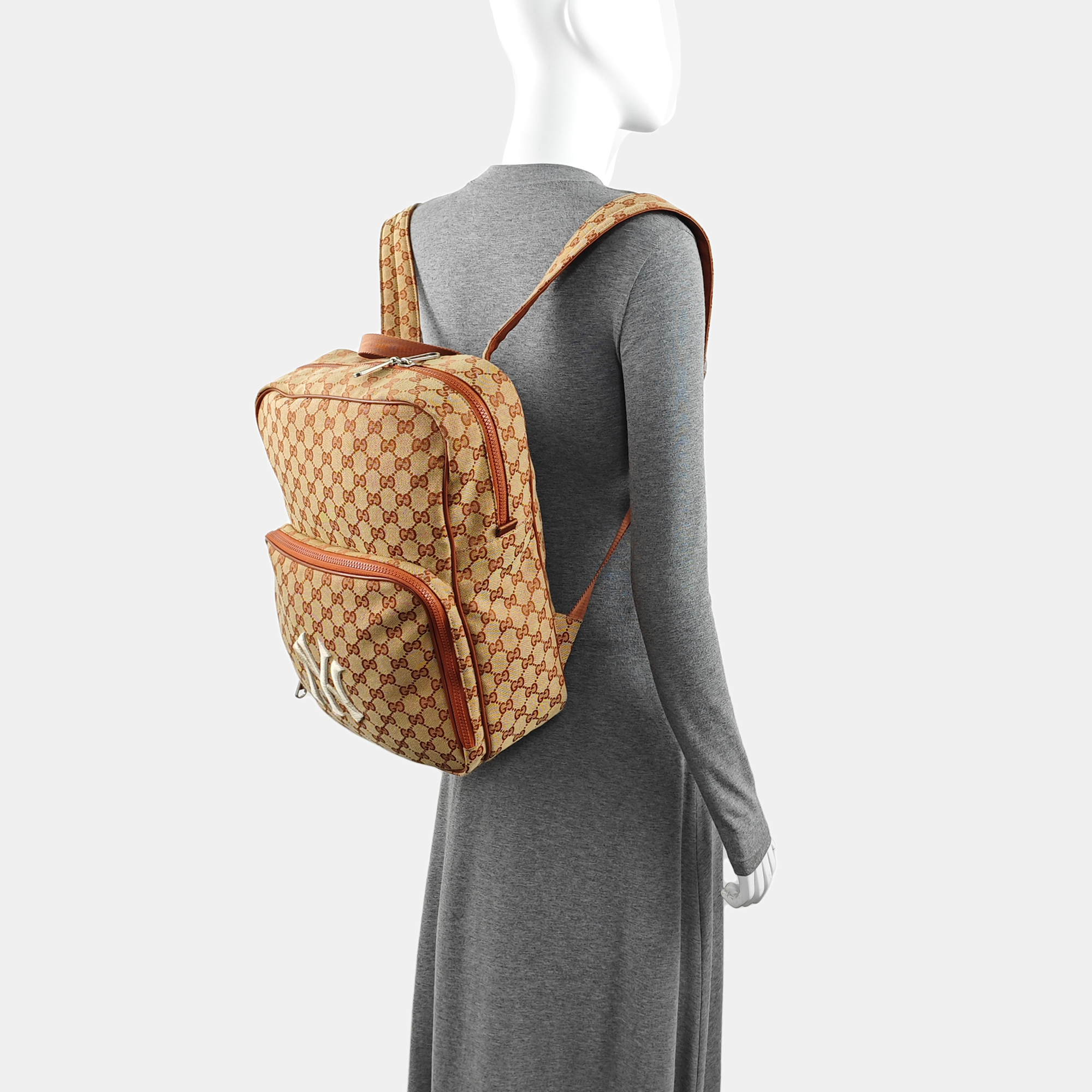 GUCCI X MLB Medium Monogram Canvas Brown
