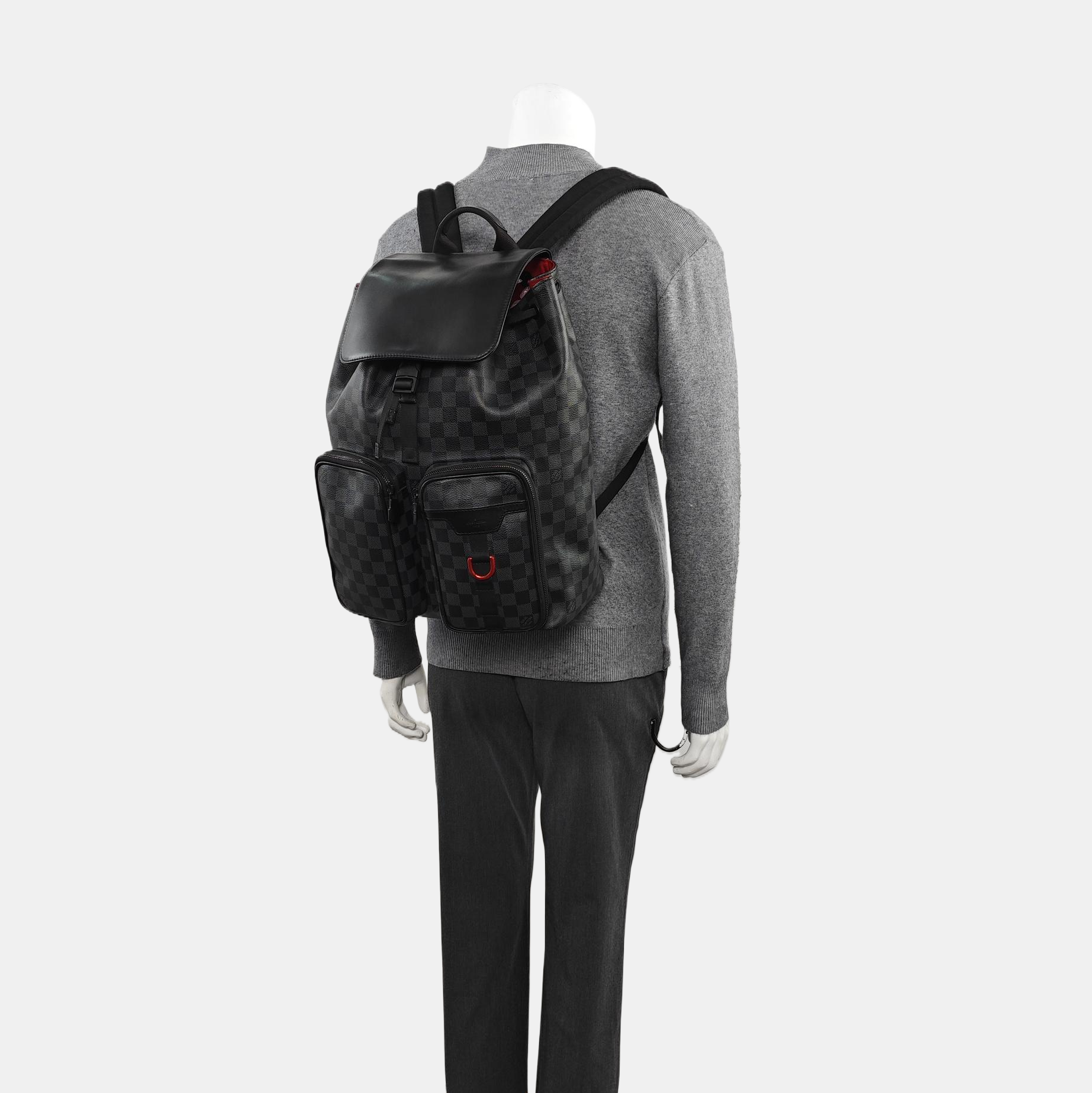 UTILITY Damier Graphite Coated Canvas Gray