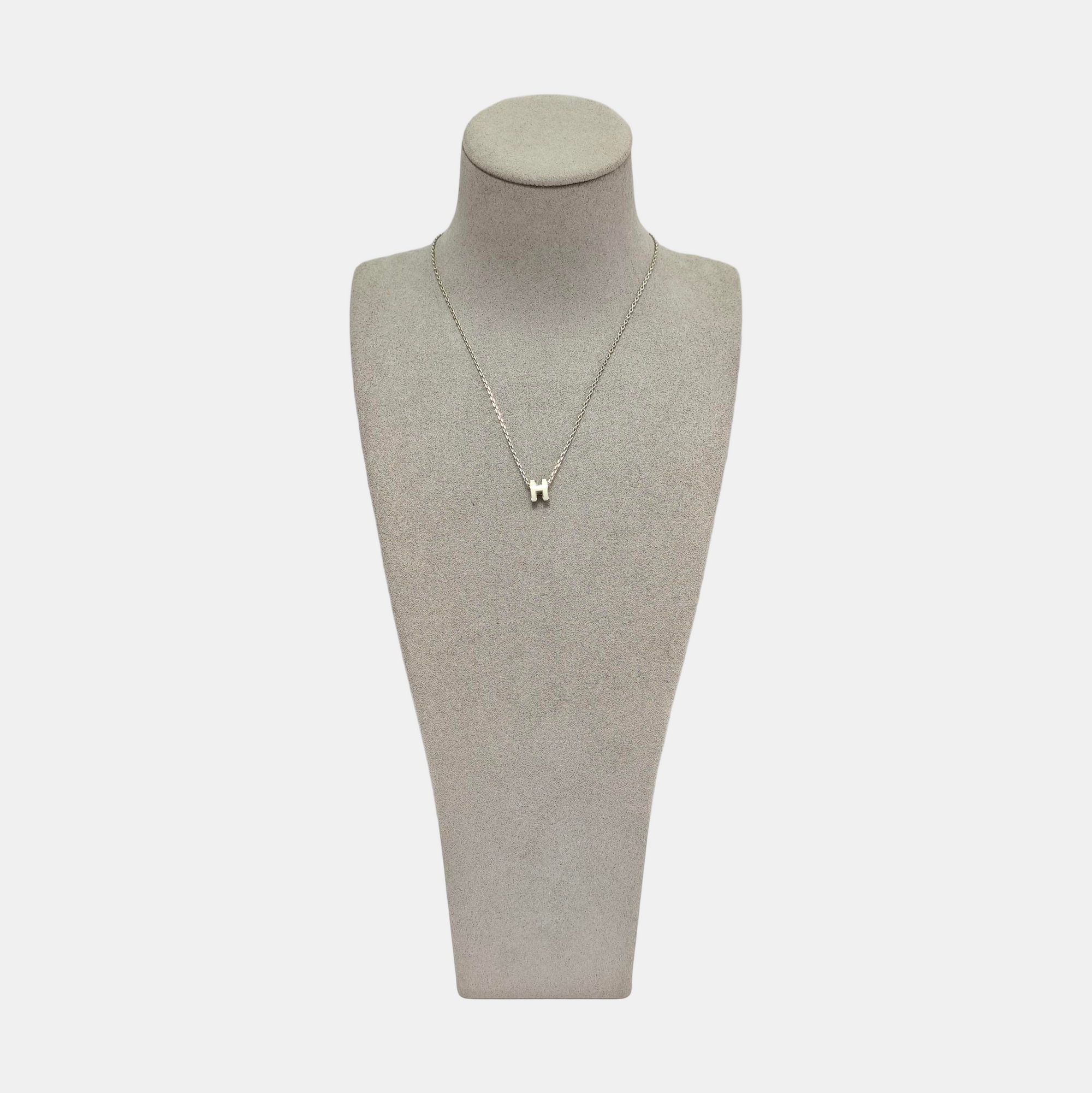 Pop H Metal Silver Necklace