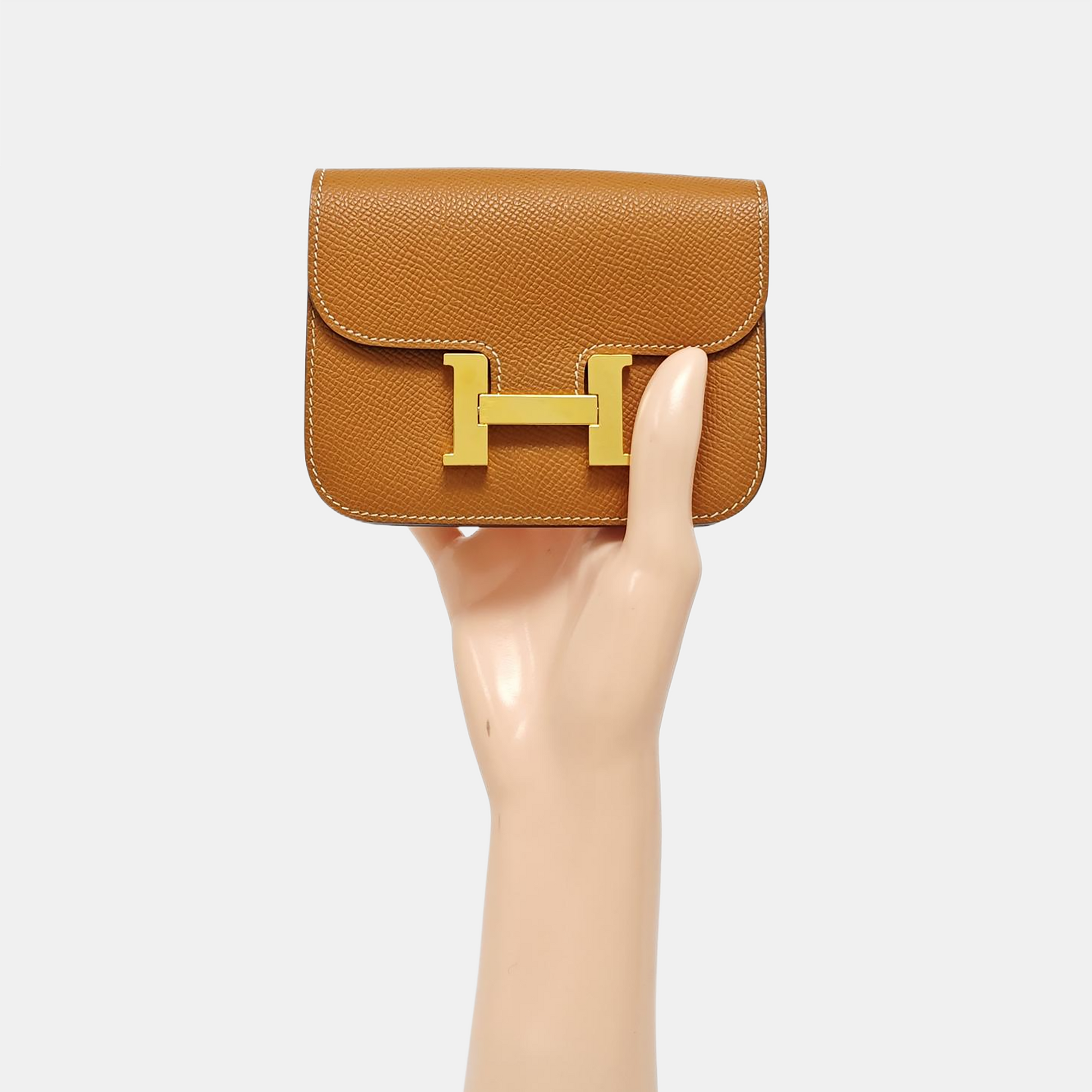 Constance Slim Epsom Brown Wallet