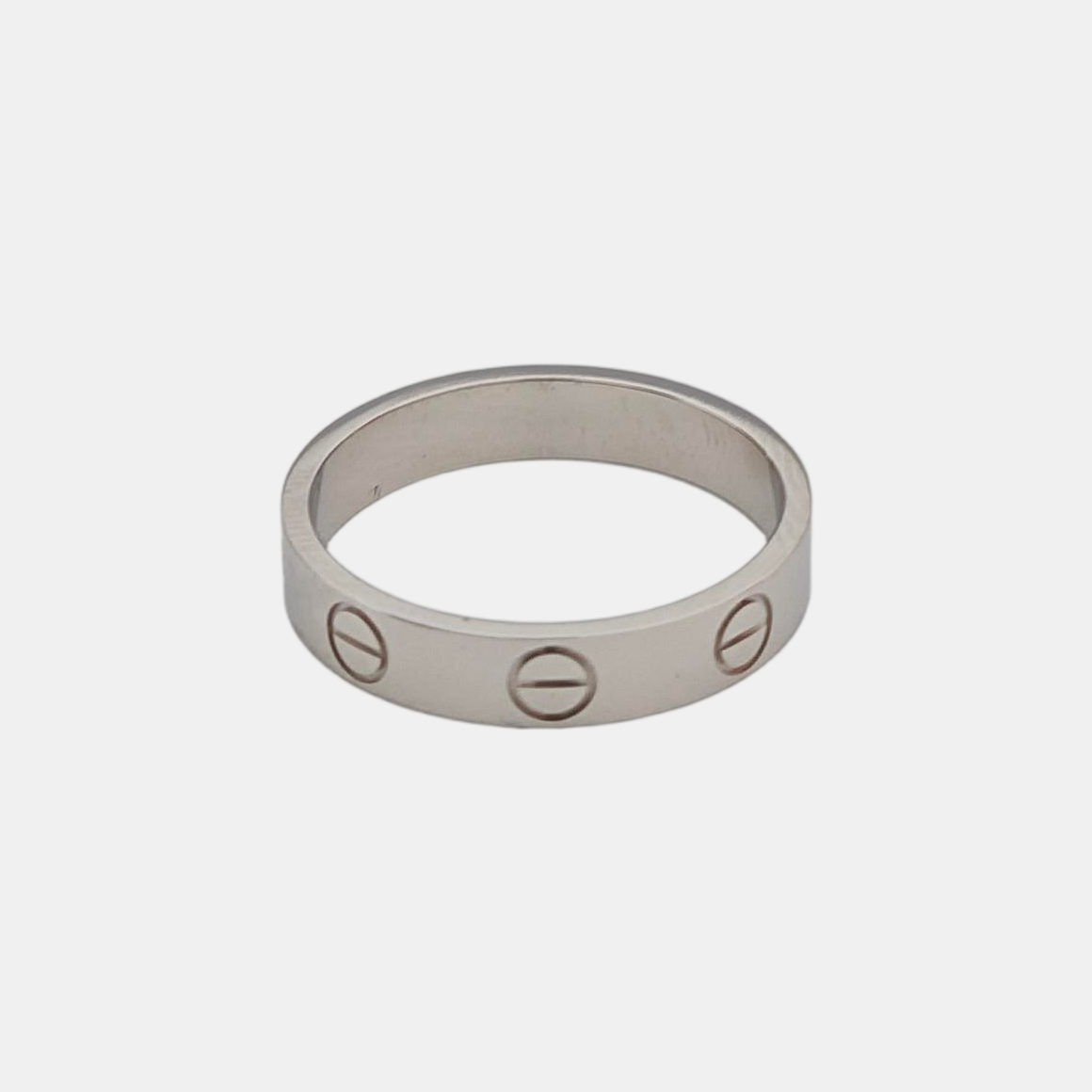 LOVE 18k White Gold Silver Ring EU 50