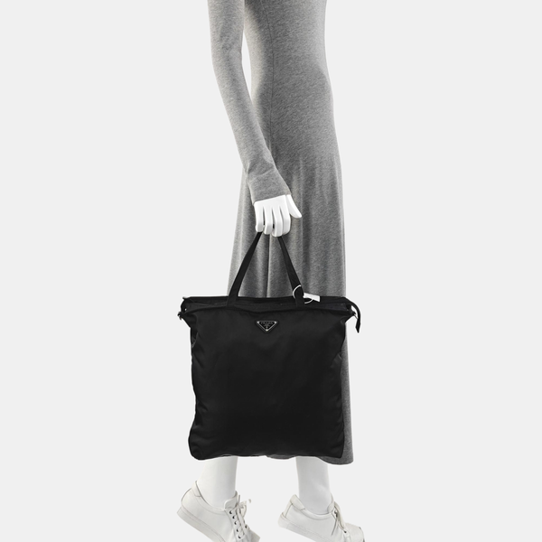 Nylon Shoulder Bag Black