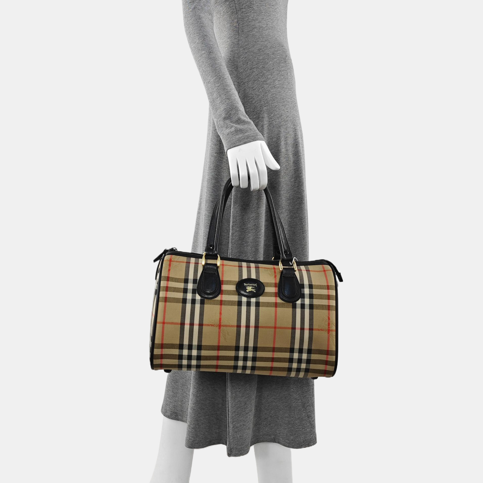 Canvas Top Handle Bag Beige