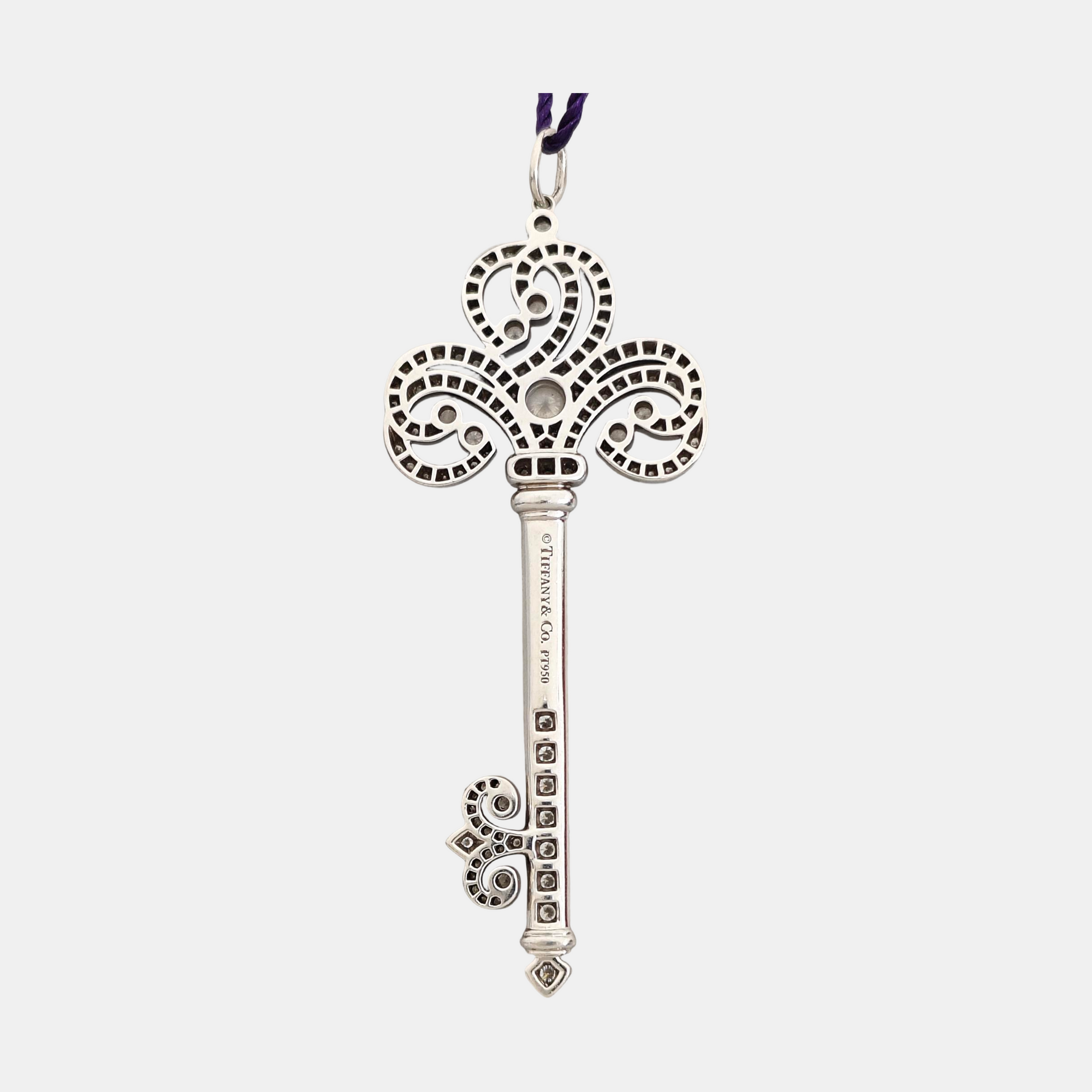 Tiffany Keys Platinum 950 Silver Pendant