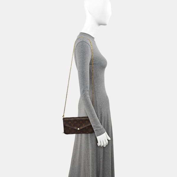 FÉLICIE Monogram Coated Canvas Brown