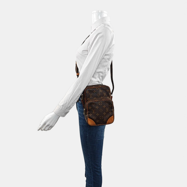 AMAZON Monogram Coated Canvas Brown
