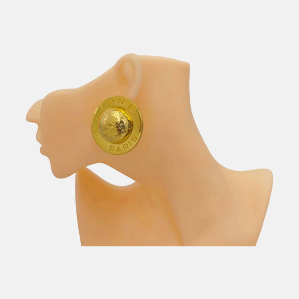 Metal Gold Clip On Earrings