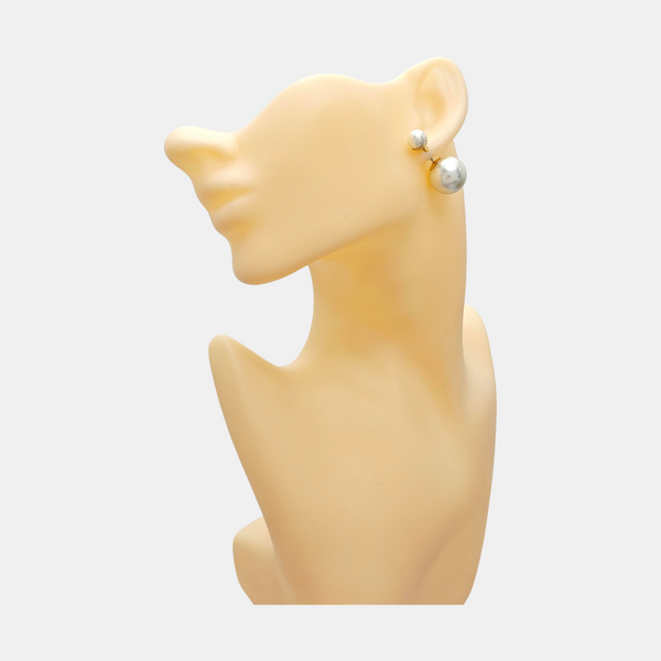 Dior Tribales Metal White Stud Earrings