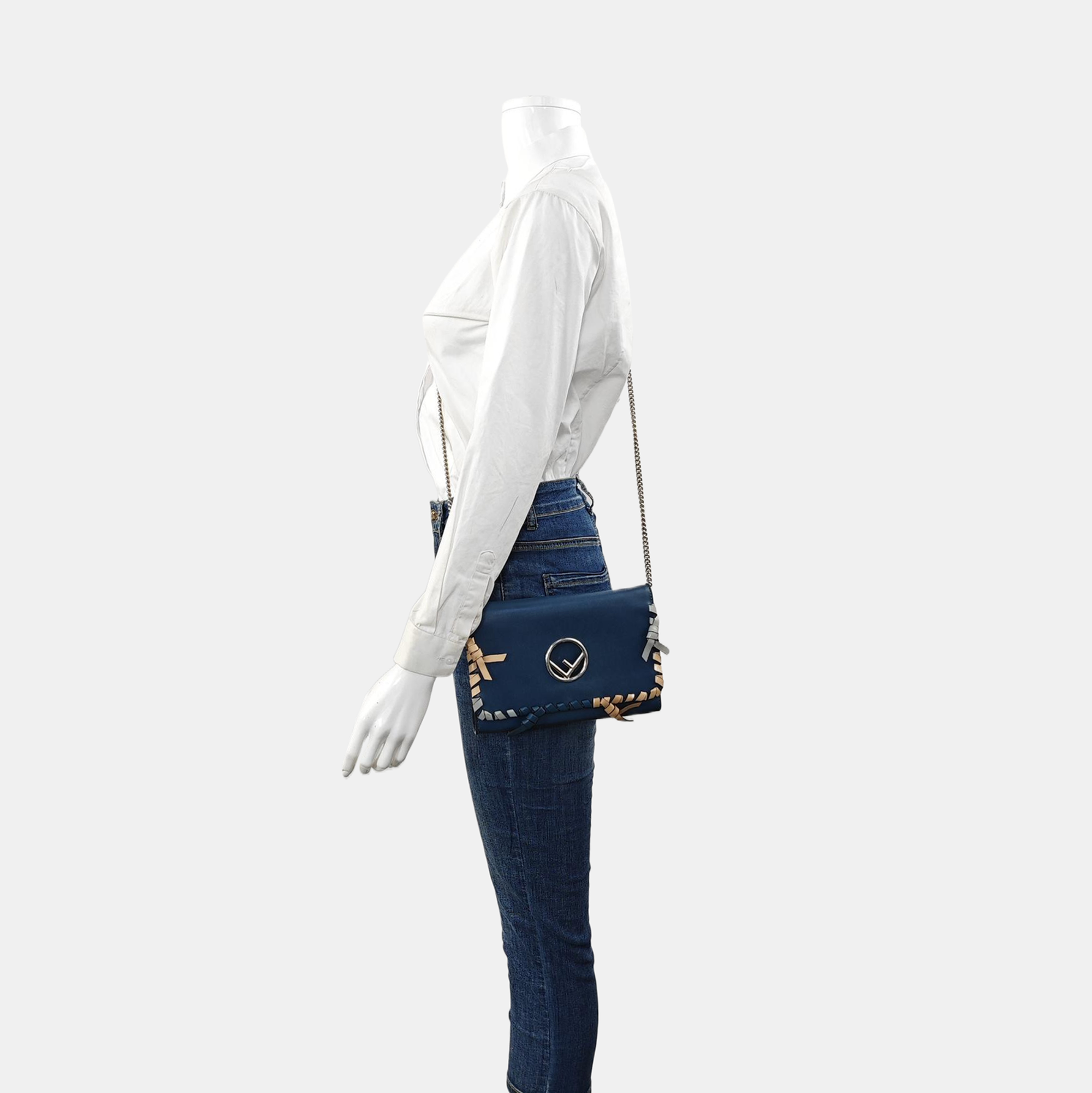 Authenticated pre-owned  Kan I F Calfskin Blue - Shoulder Bag at Looply