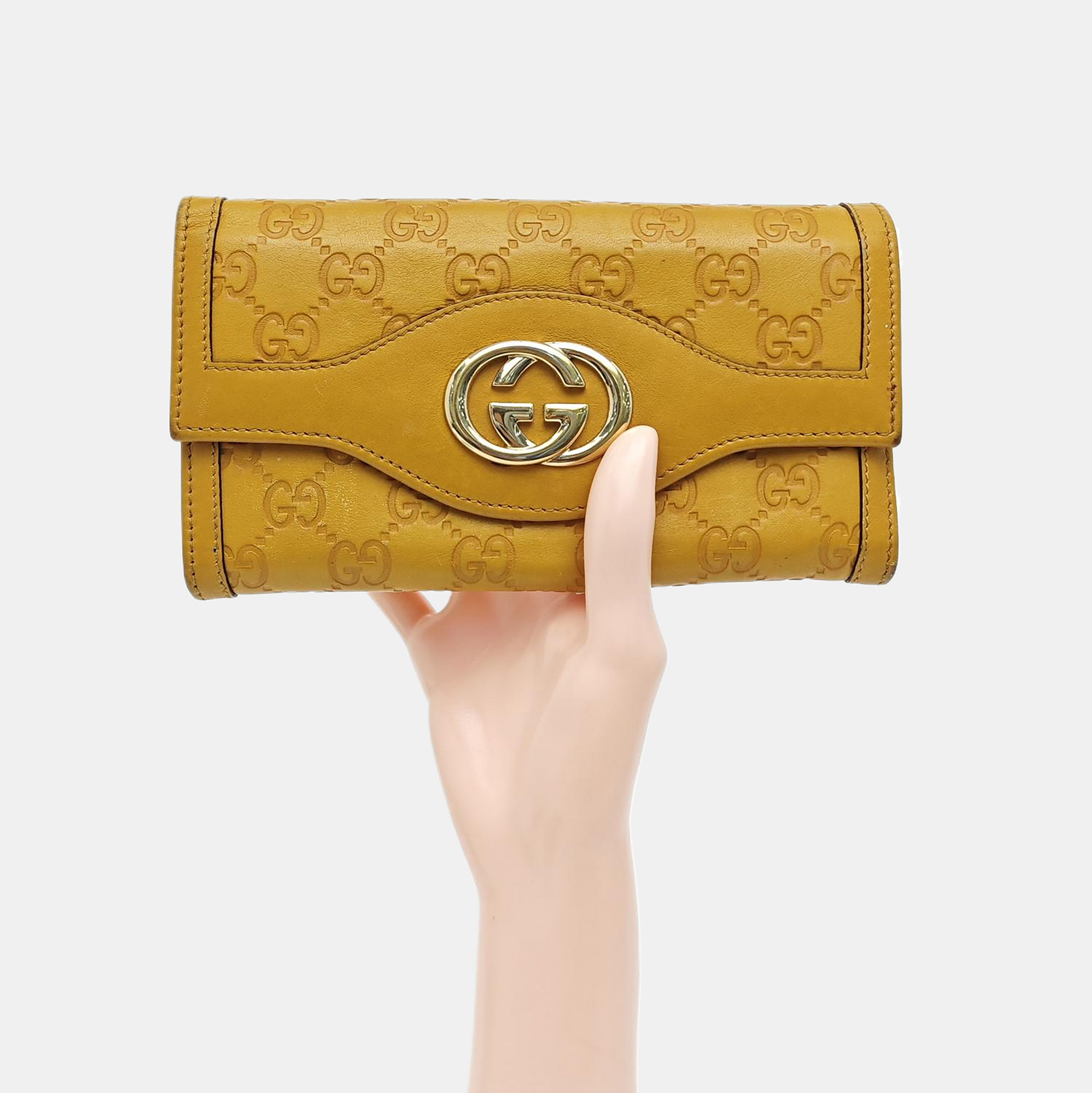 Monogram Calfskin Wallet Yellow