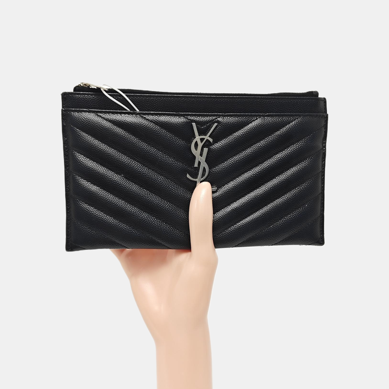 MONOGRAM Chevron Calfskin Black