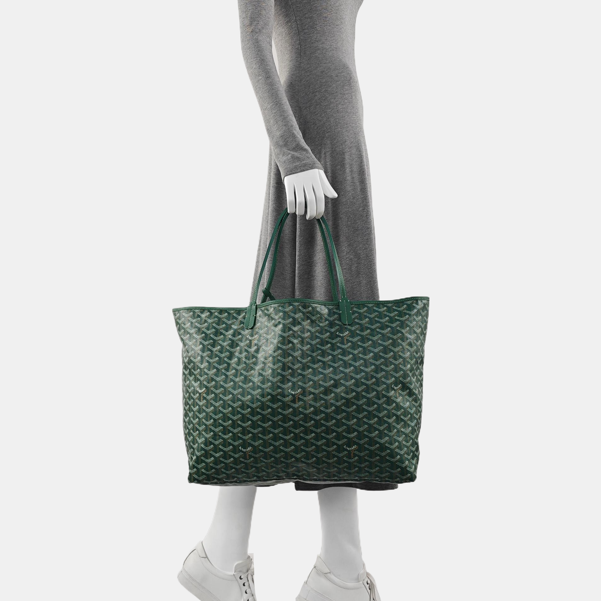 Authenticated pre-owned  Saint Louis GM Coated Canvas Green - Tote Bag at Looply