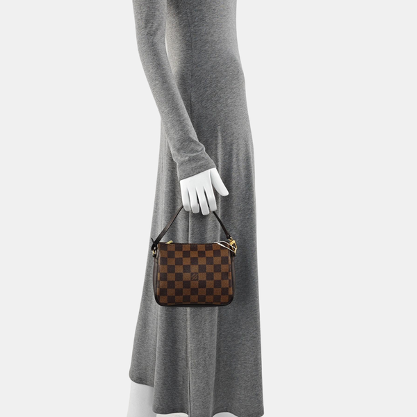 TROUSSE MAKE UP Damier Ebene Coated Canvas Brown