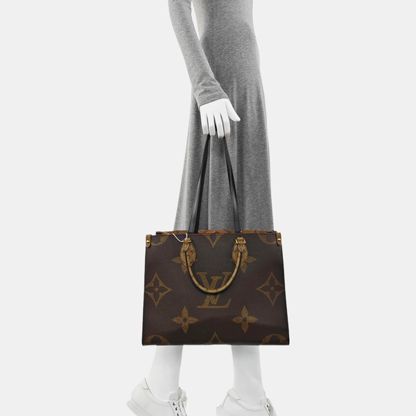 ONTHEGO MM Monogram Coated Canvas Brown