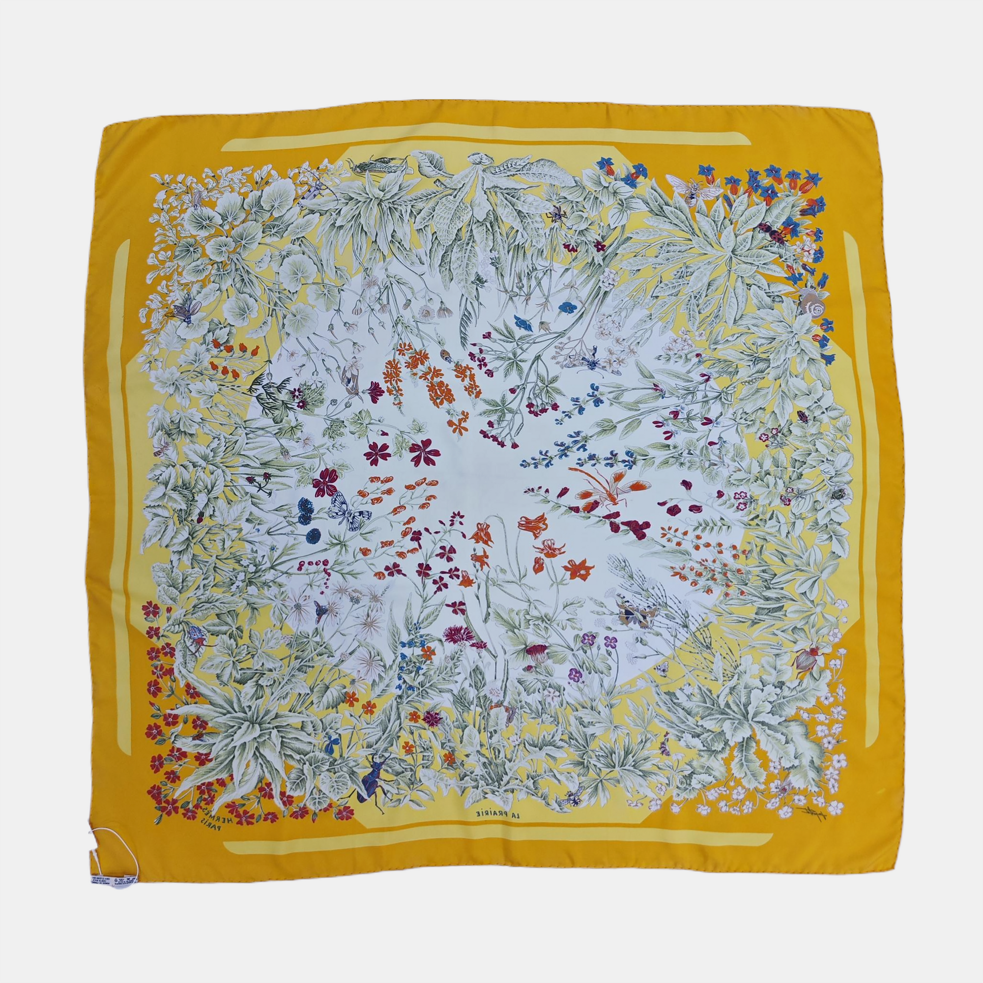 Mulberry Silk Silk Scarf Yellow