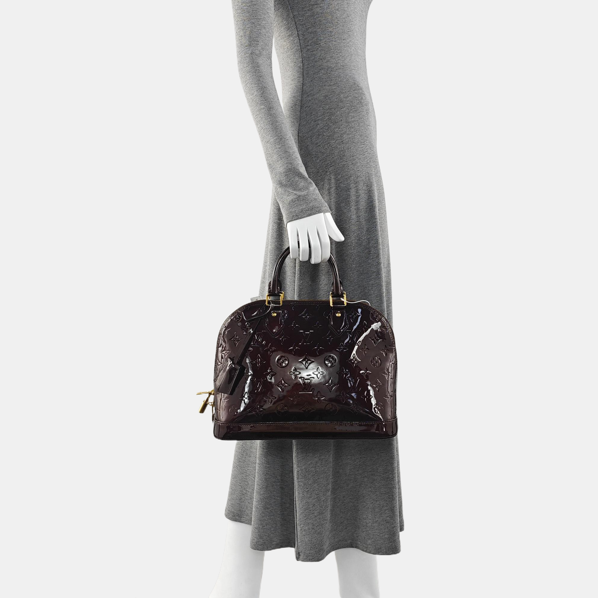ALMA PM Monogram Patent Leather Red