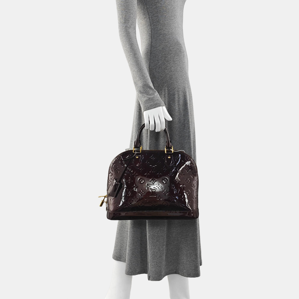ALMA PM Monogram Patent Leather Red