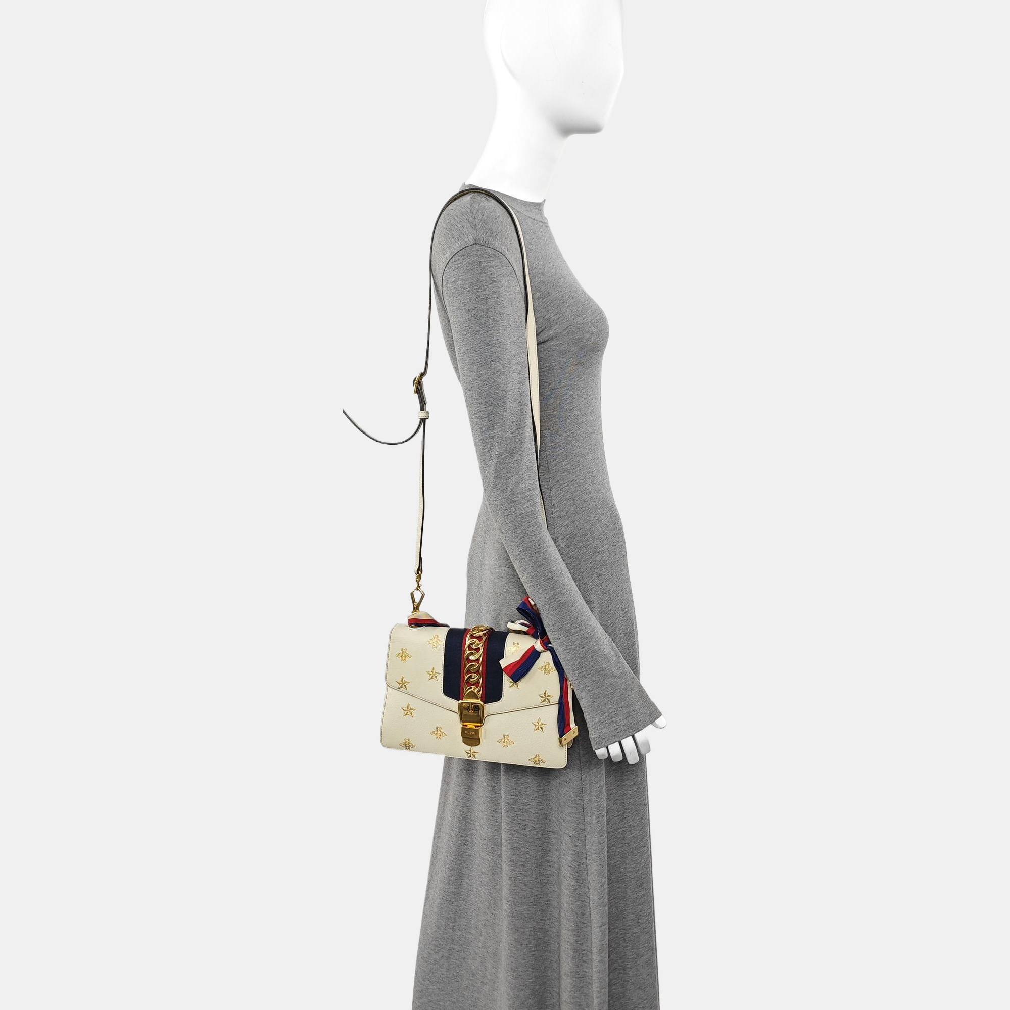 Sylvie Small Calfskin White
