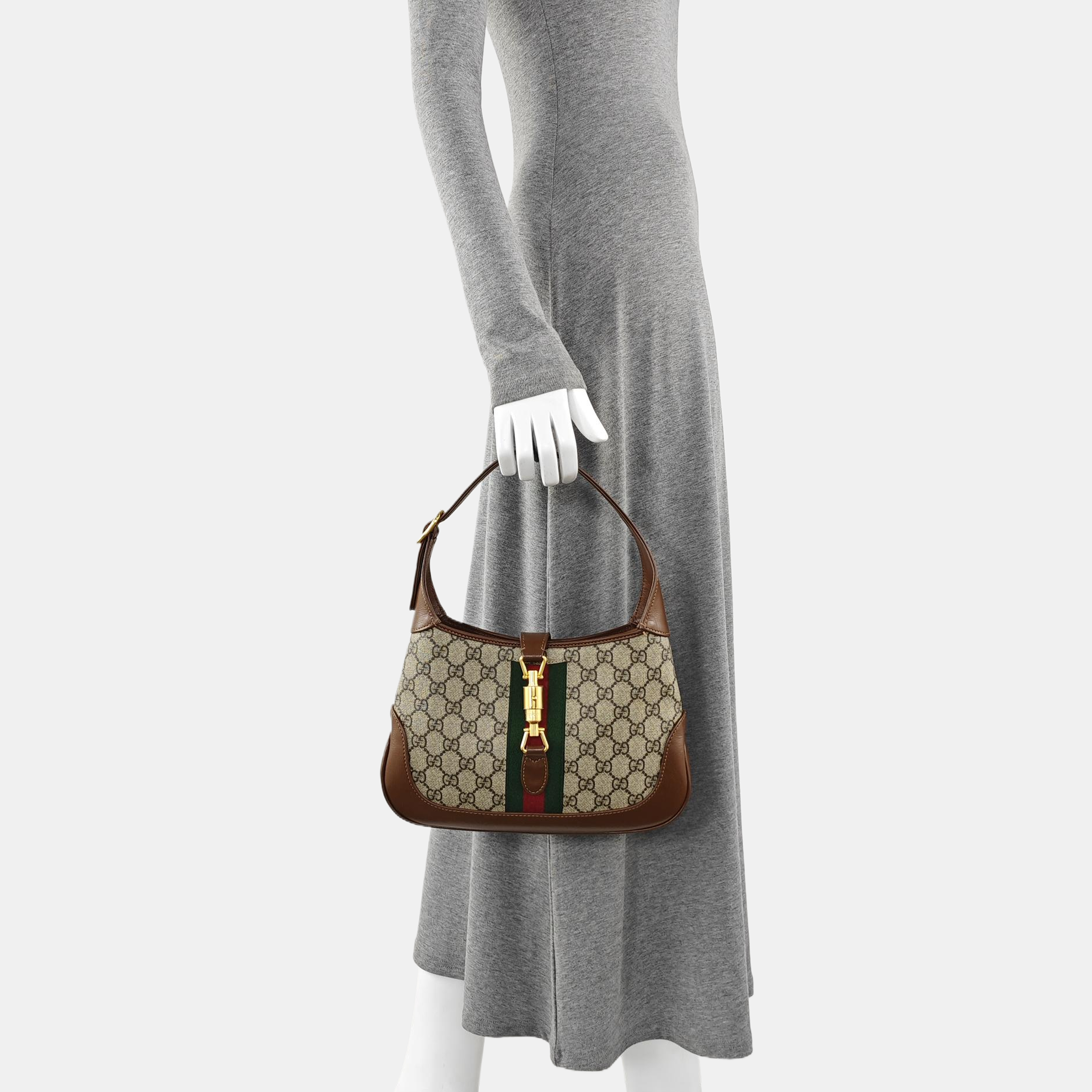 Jackie 1961 Small Monogram Coated Canvas Beige