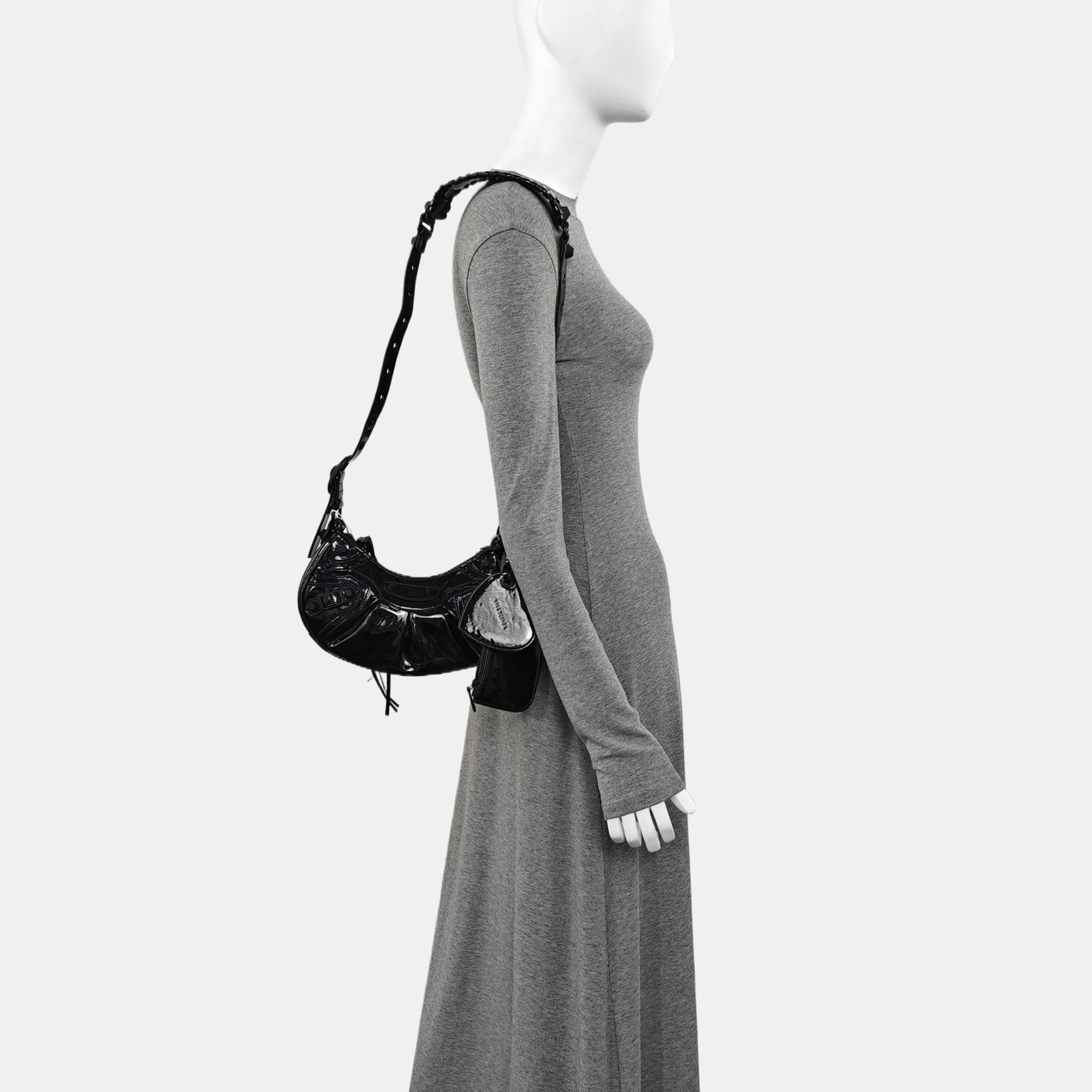 Le Cagole Mini Patent Leather Black