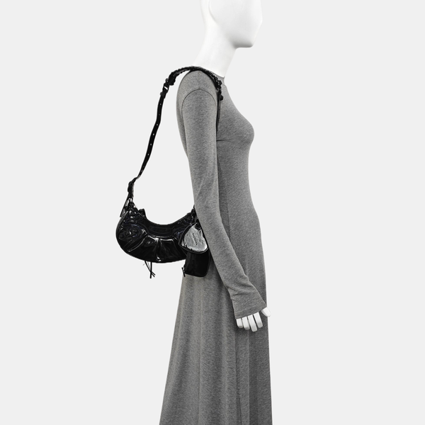 Le Cagole Mini Patent Leather Black