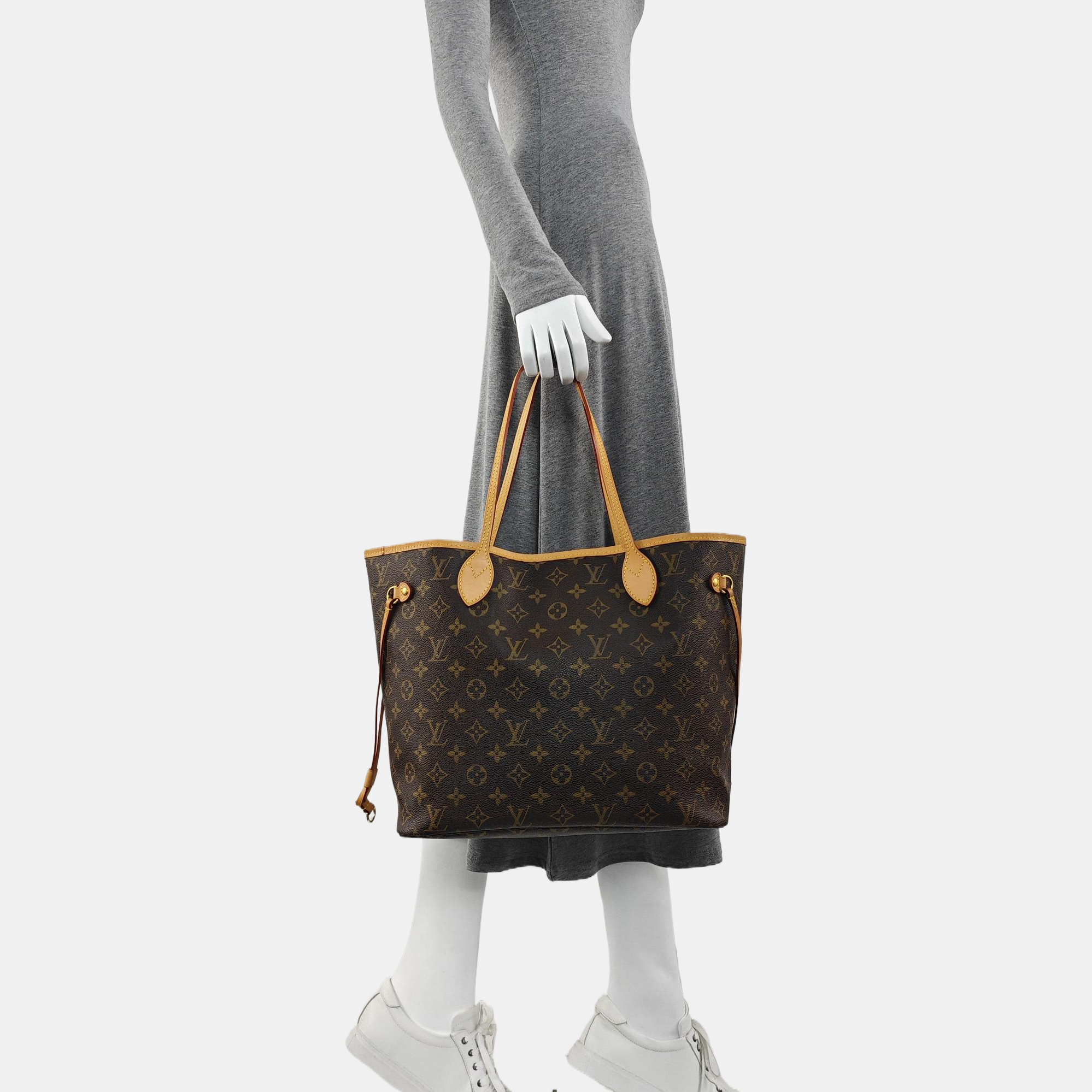 NEVERFULL MM Monogram Coated Canvas Brown