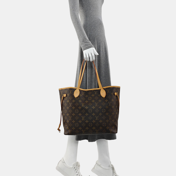 NEVERFULL MM Monogram Coated Canvas Brown