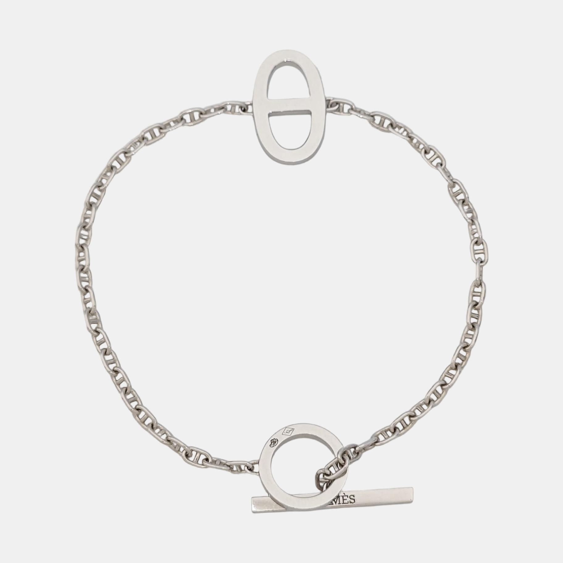 Chaine D'ancre 18k White Gold Silver Bracelet