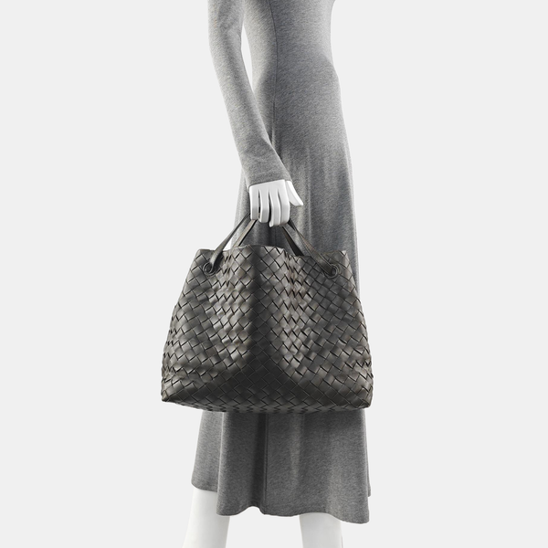 Lambskin Top Handle Bag Green