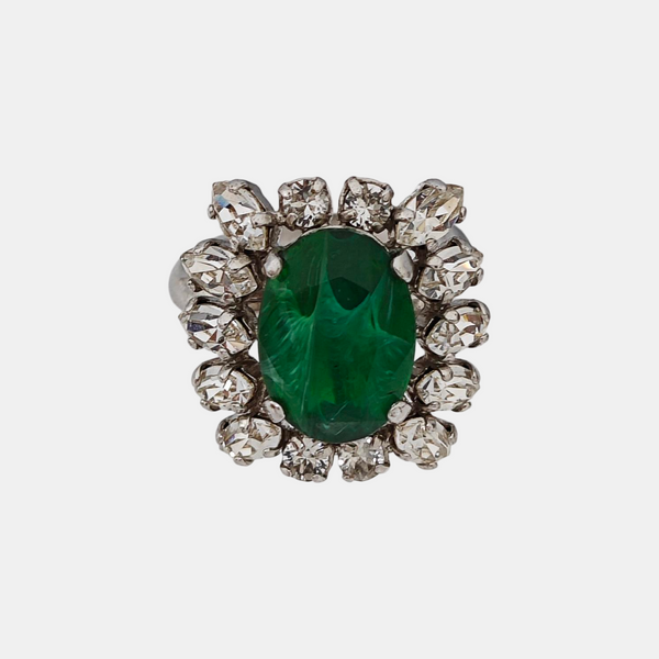 Metal Green Ring EU 53