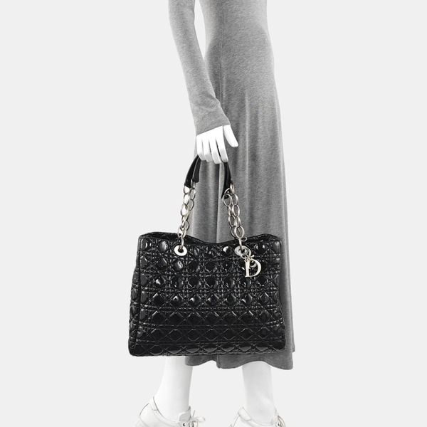 Dior Soft Cannage Patent Leather Black