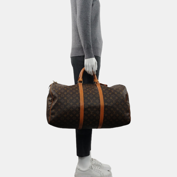 SAC SOUPLE 55 Monogram Coated Canvas Brown