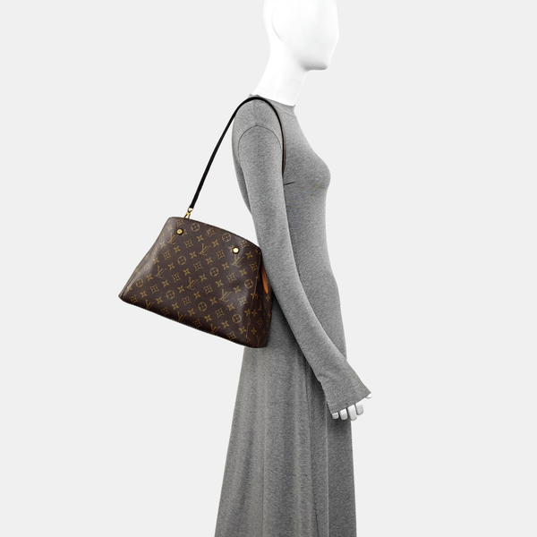 MONTAIGNE Monogram Coated Canvas Brown