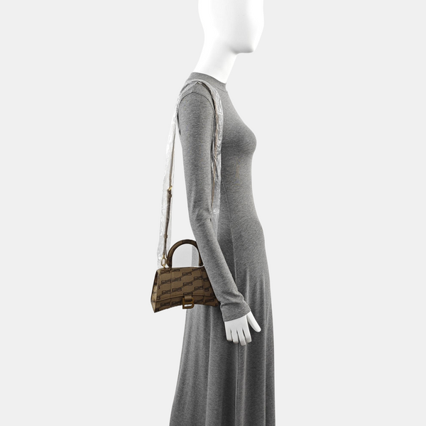Hourglass XS Coated Canvas Brown