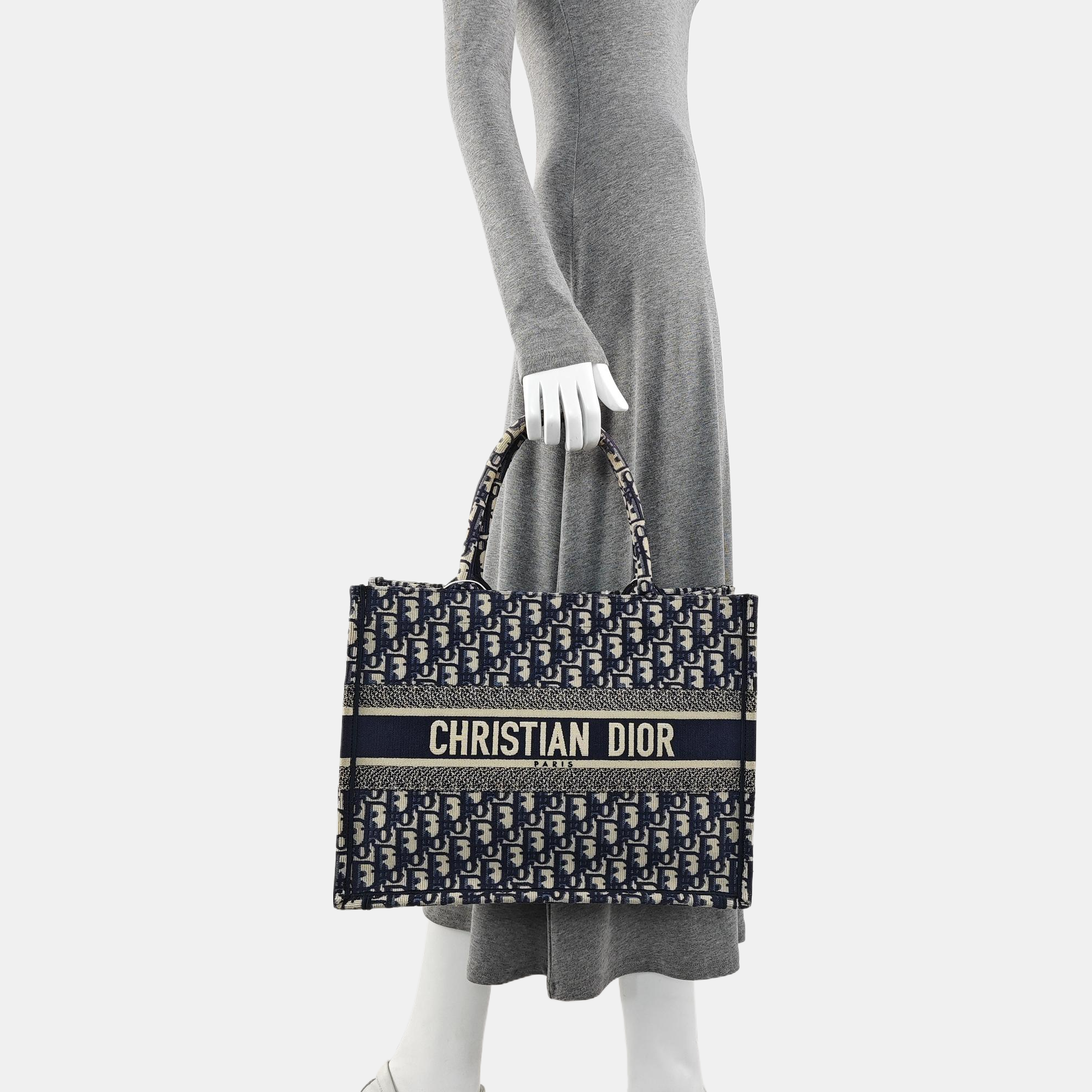 Book Tote Medium Oblique Canvas Blue