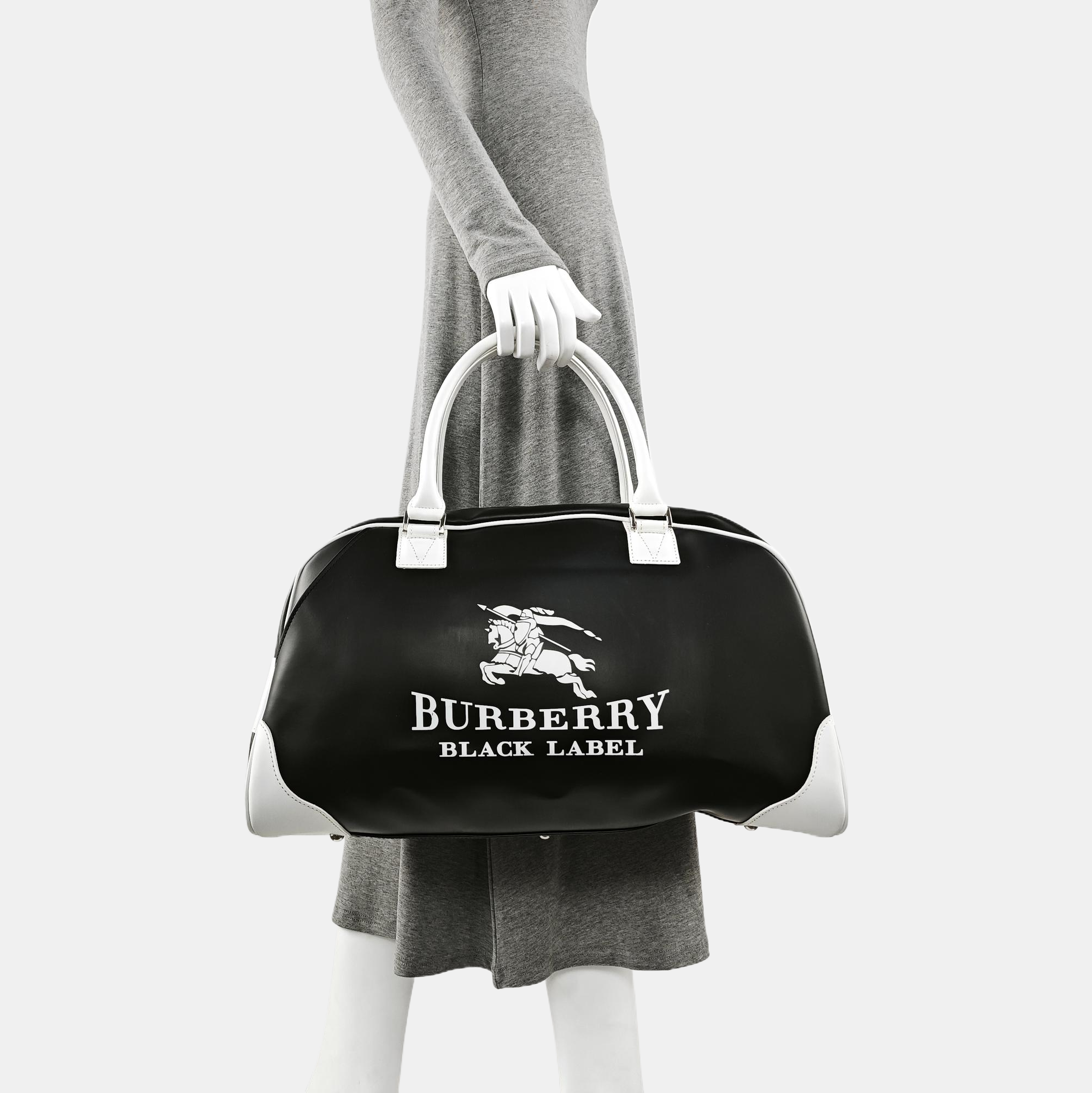 Leather Top Handle Bag Black