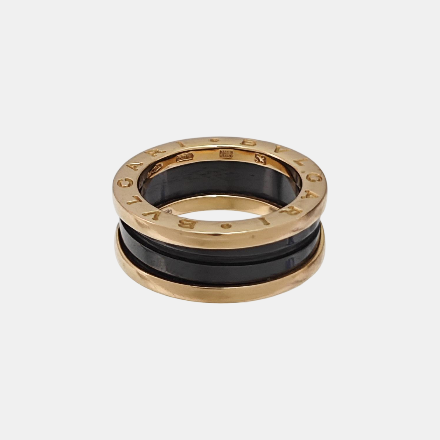 B.ZERO1 18k Rose Gold Ring EU 53