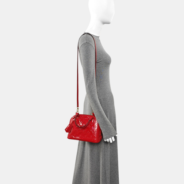 ALMA BB Monogram Patent Leather Red