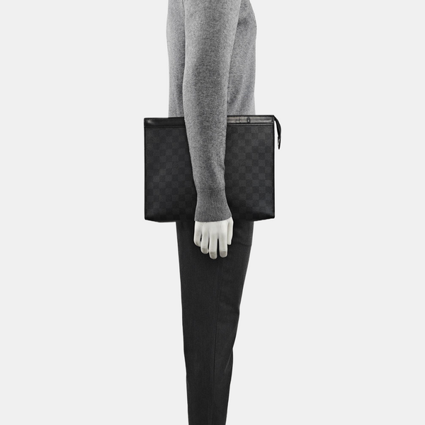 Pochette Voyag GM Damier Graphite Coated Canvas Gray
