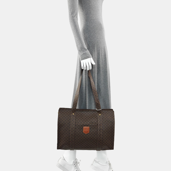 MACADAM SHOPPING BAG Coated Canvas Brown