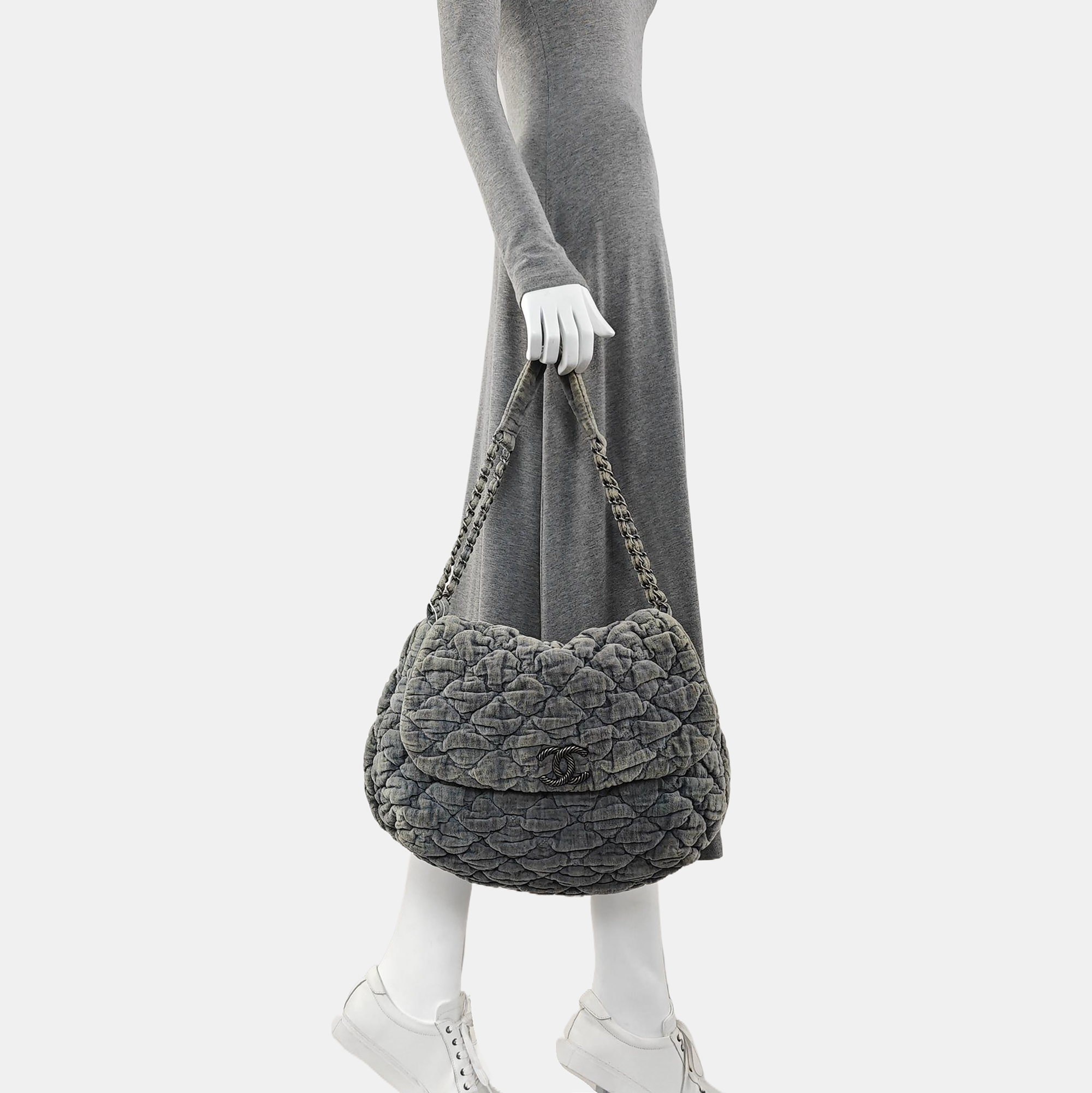 Quilted Velvet Gray