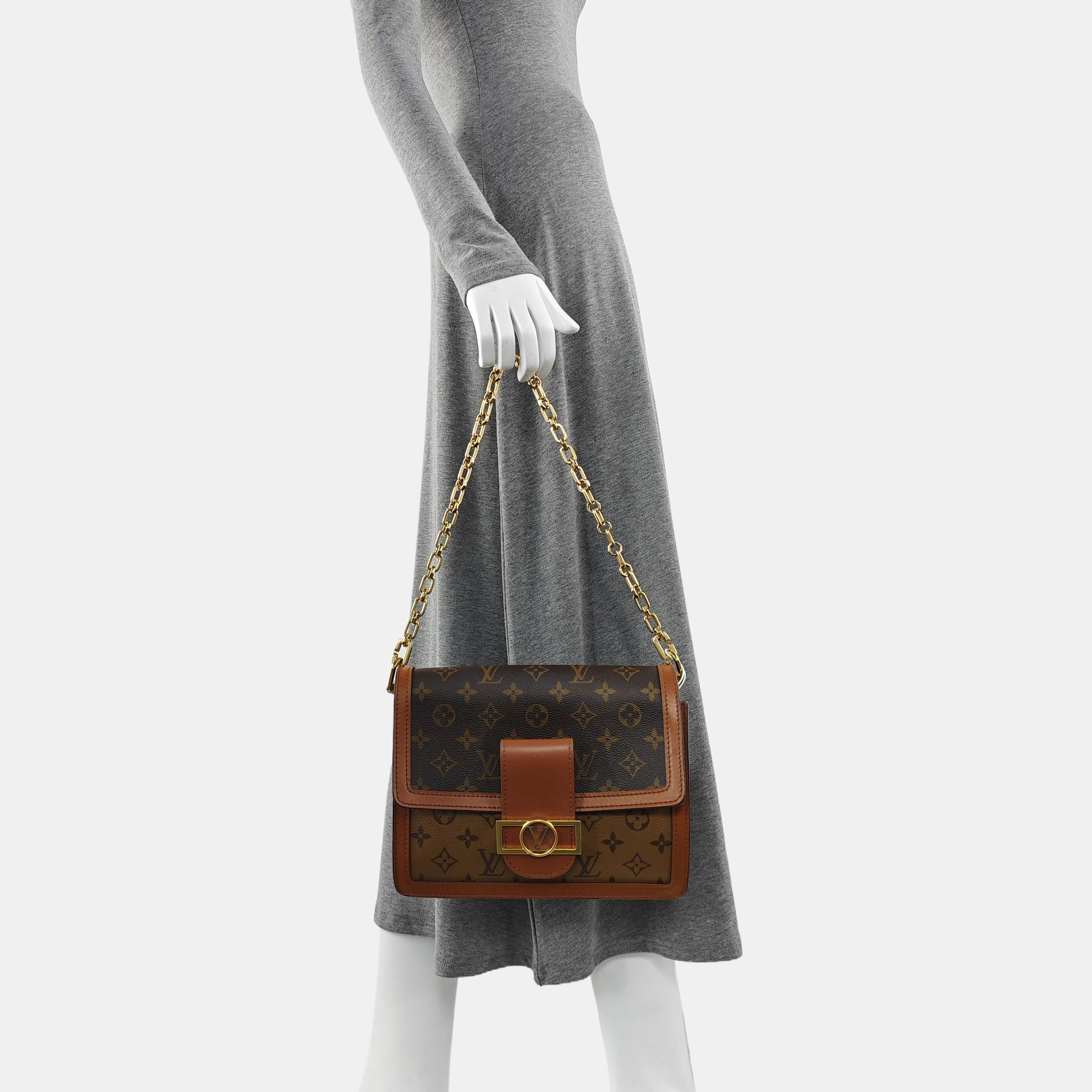 DAUPHINE MM Monogram Coated Canvas Brown