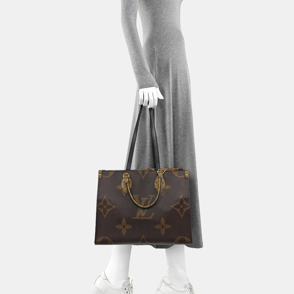 ONTHEGO MM Monogram Coated Canvas Brown