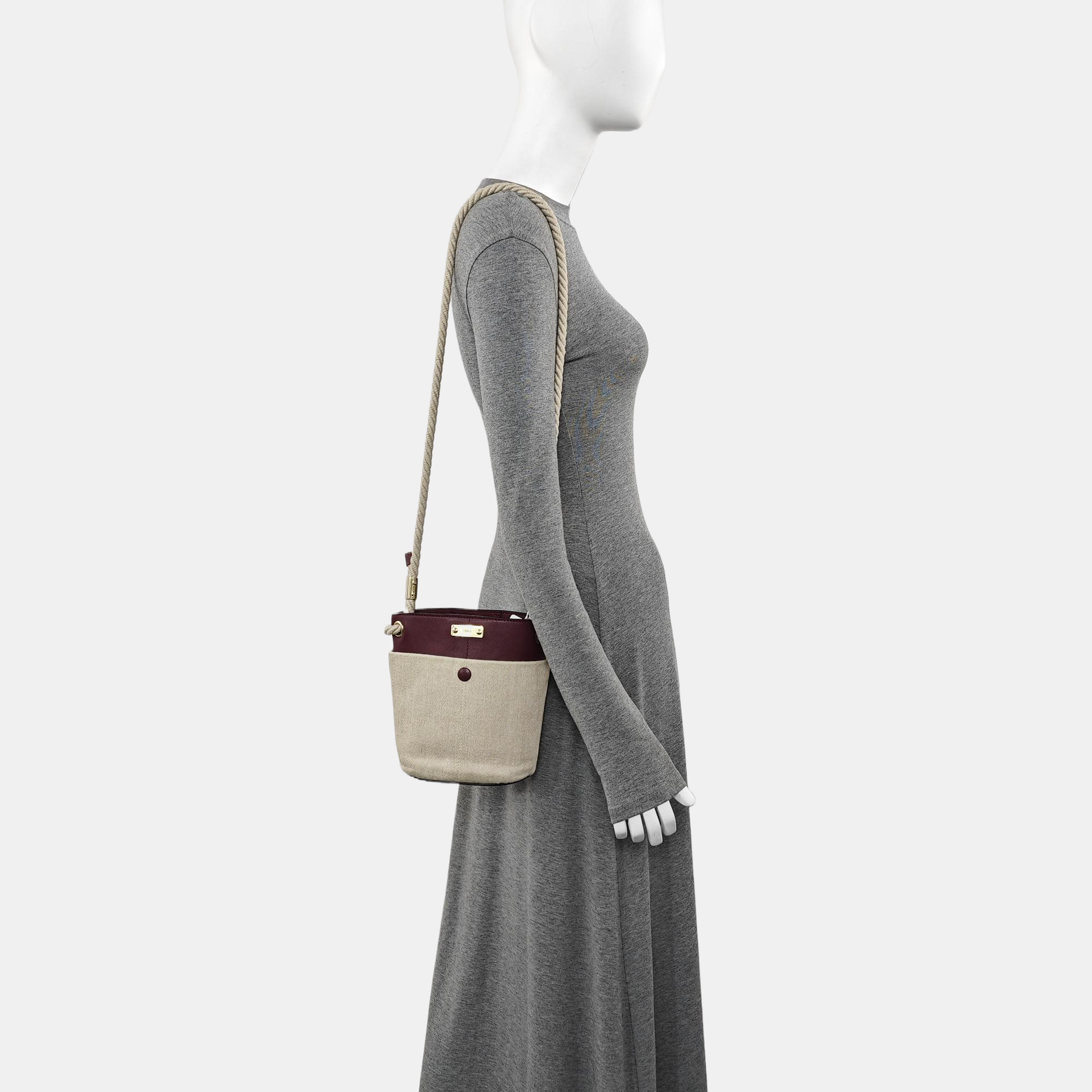 Canvas Bucket Bag Gray
