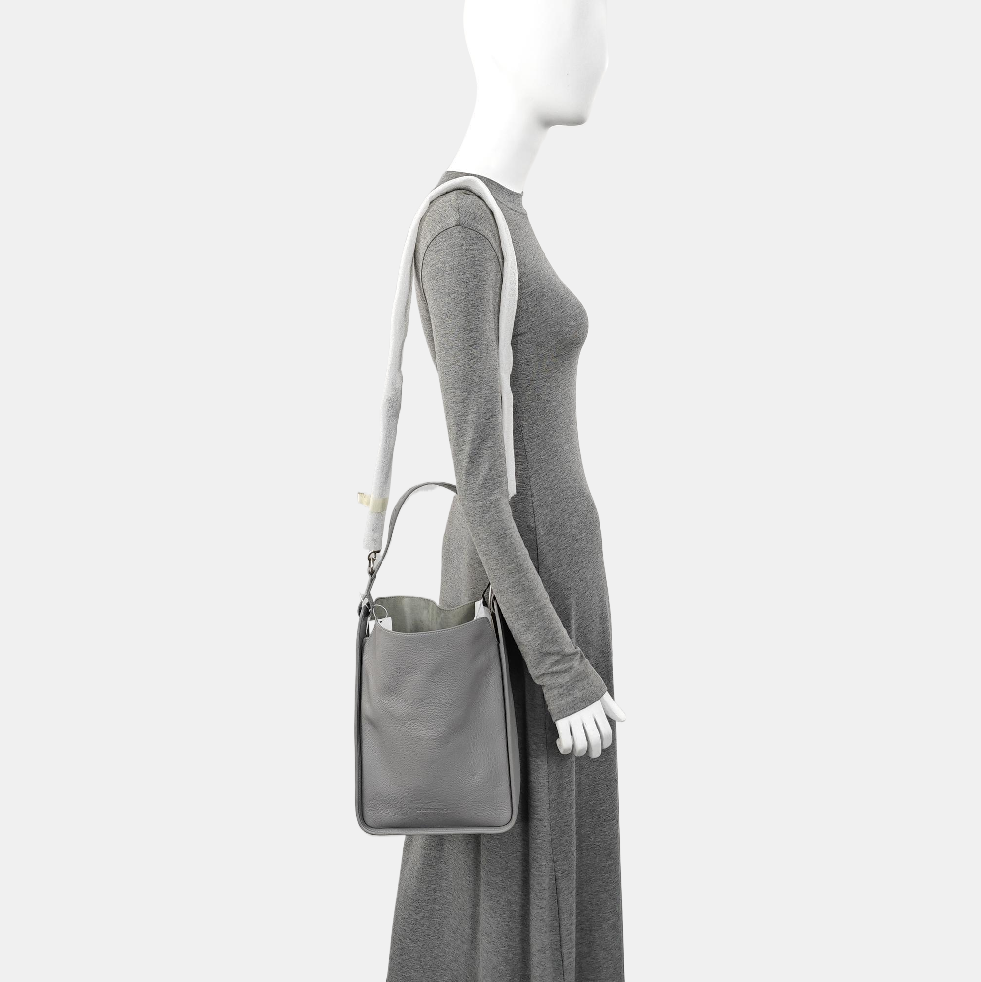 Calfskin Shoulder Bag Gray