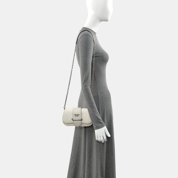 Sidonie Saffiano Calfskin White