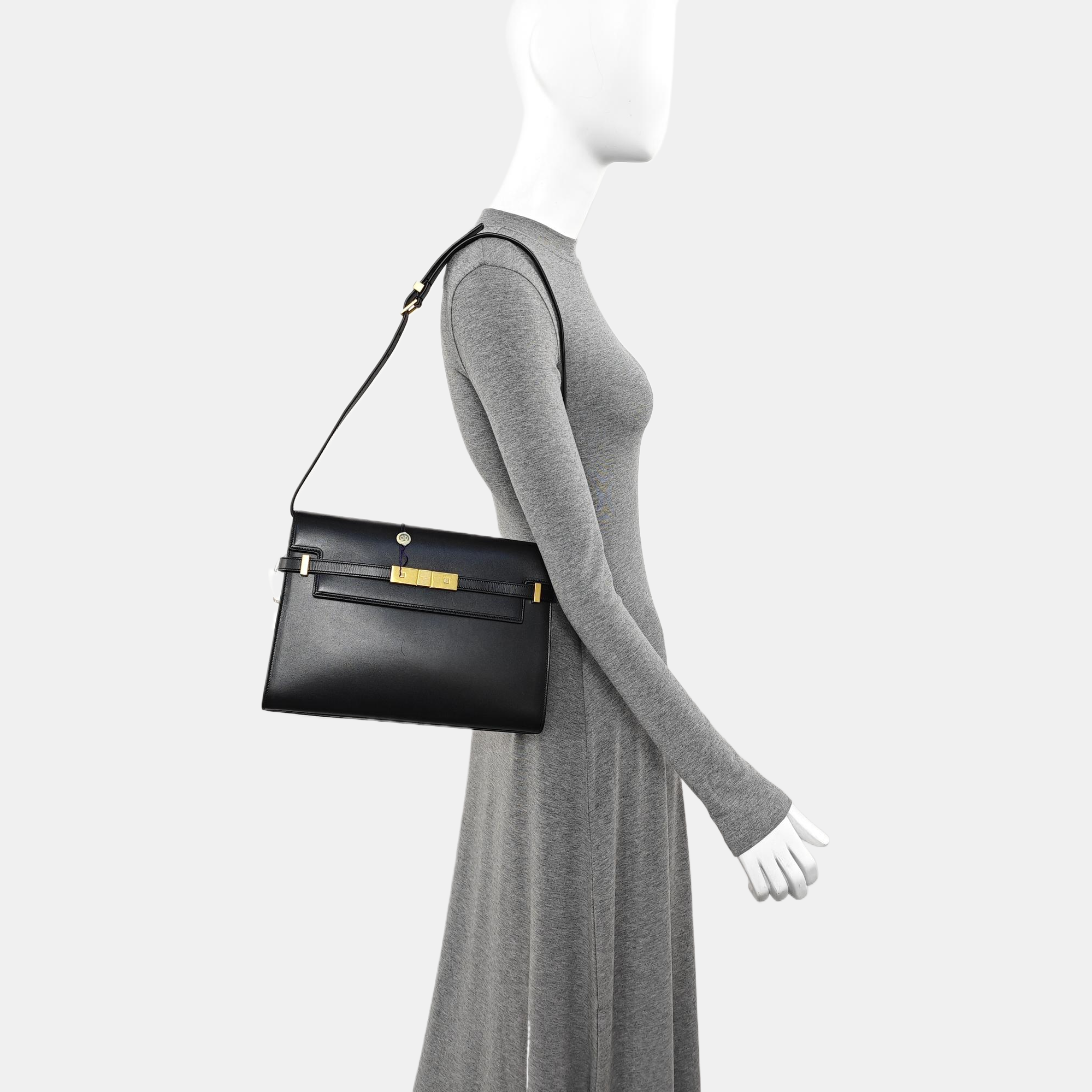 MANHATTAN Medium Calfskin Black