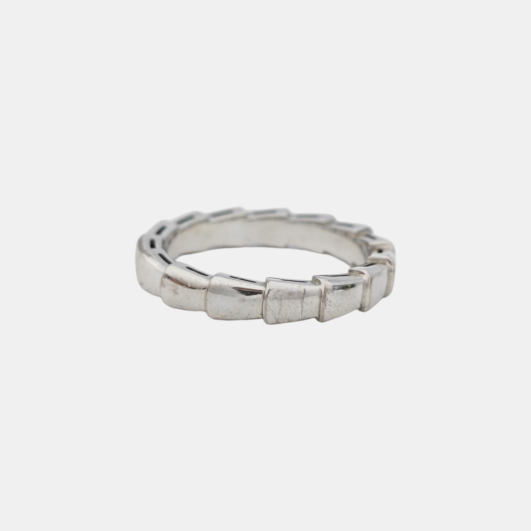 SERPENTI 18k White Gold Silver Ring EU 56